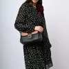 Abito in chiffon a stampa pois