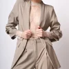 Blazer con revers a scialle