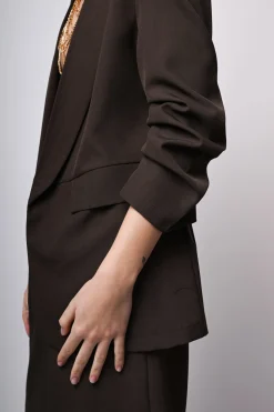 Blazer con revers a scialle