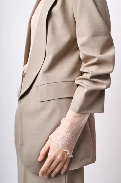 Blazer con revers a scialle