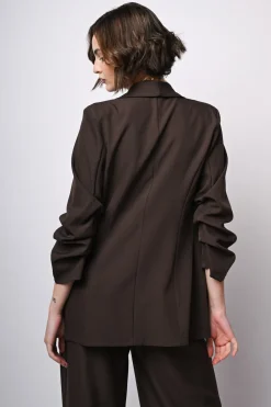 Blazer con revers a scialle