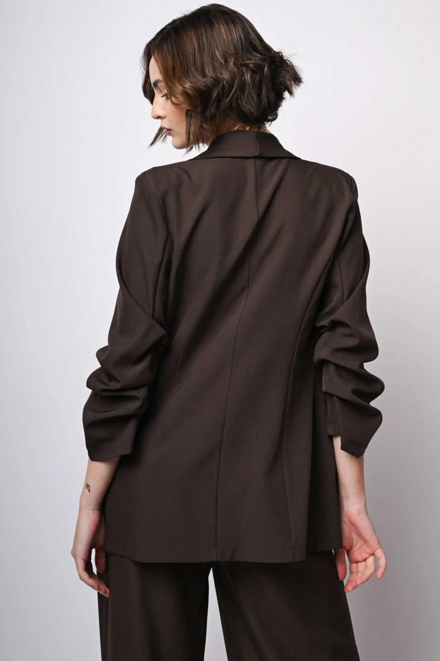 Blazer con revers a scialle