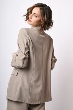 Blazer con revers a scialle