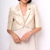 Blazer crop in shantung