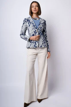 Blazer in jacquard floreale