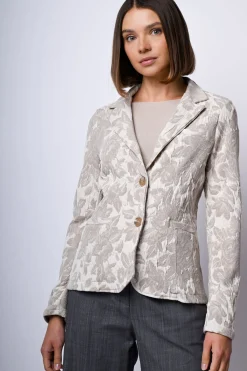 Blazer in jacquard floreale