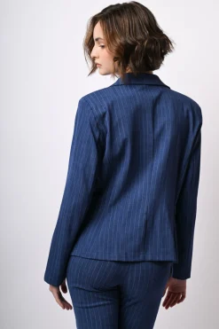 Blazer monopetto gessato