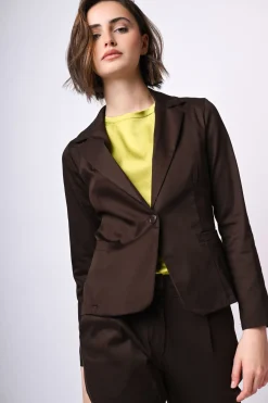 Blazer monopetto in cotone