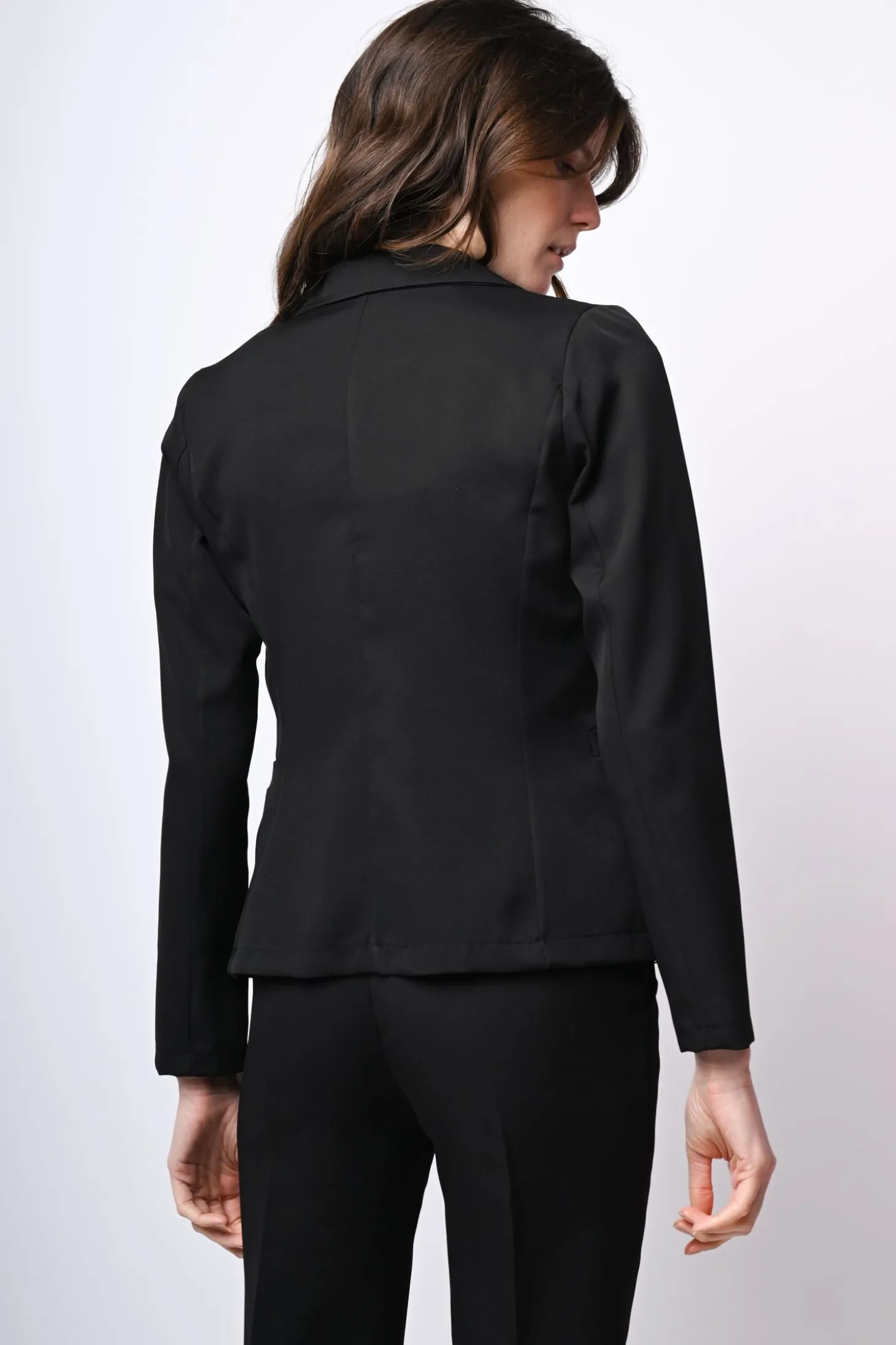 Blazer monopetto in tessuto tecnico