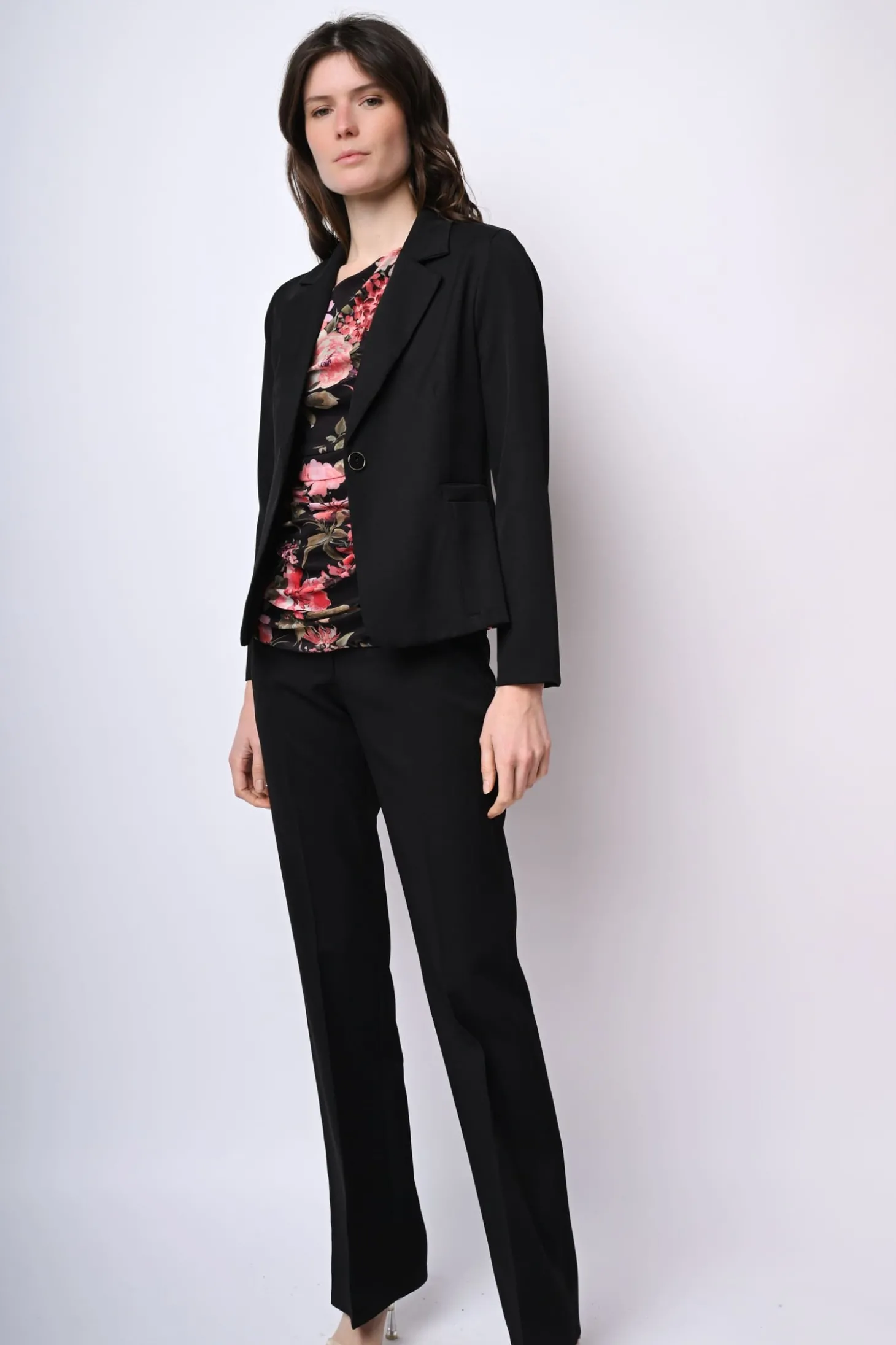 Blazer monopetto in tessuto tecnico