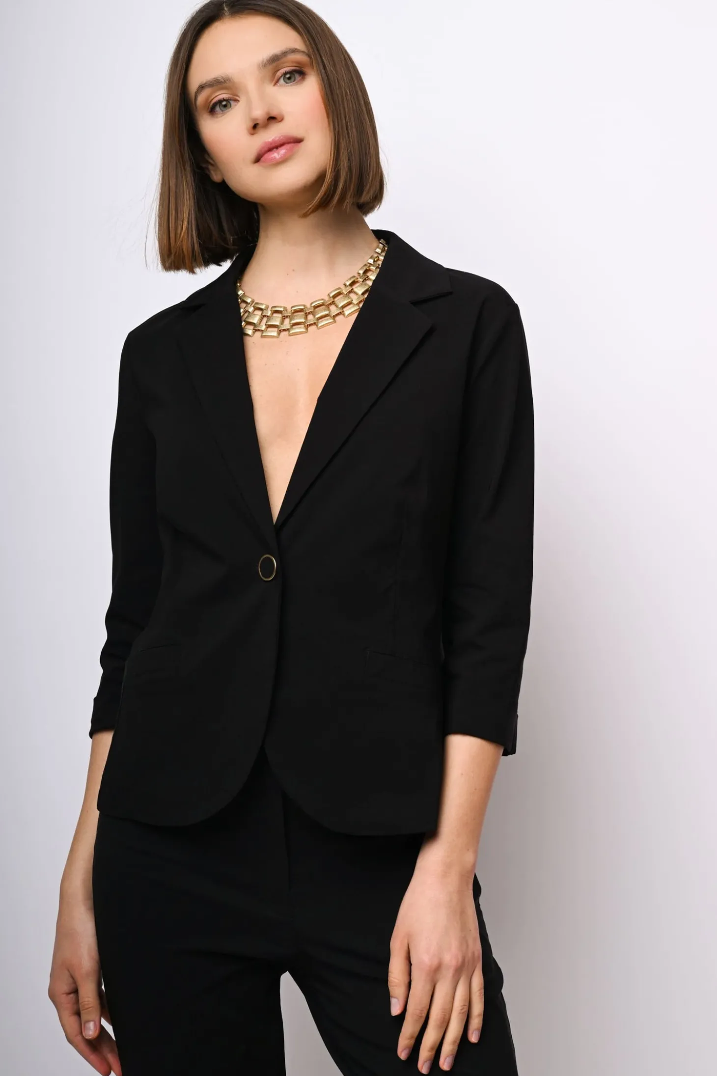 Blazer monopetto misto viscosa