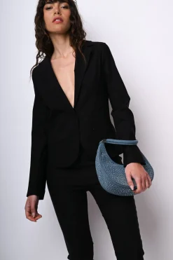 Blazer monopetto misto viscosa