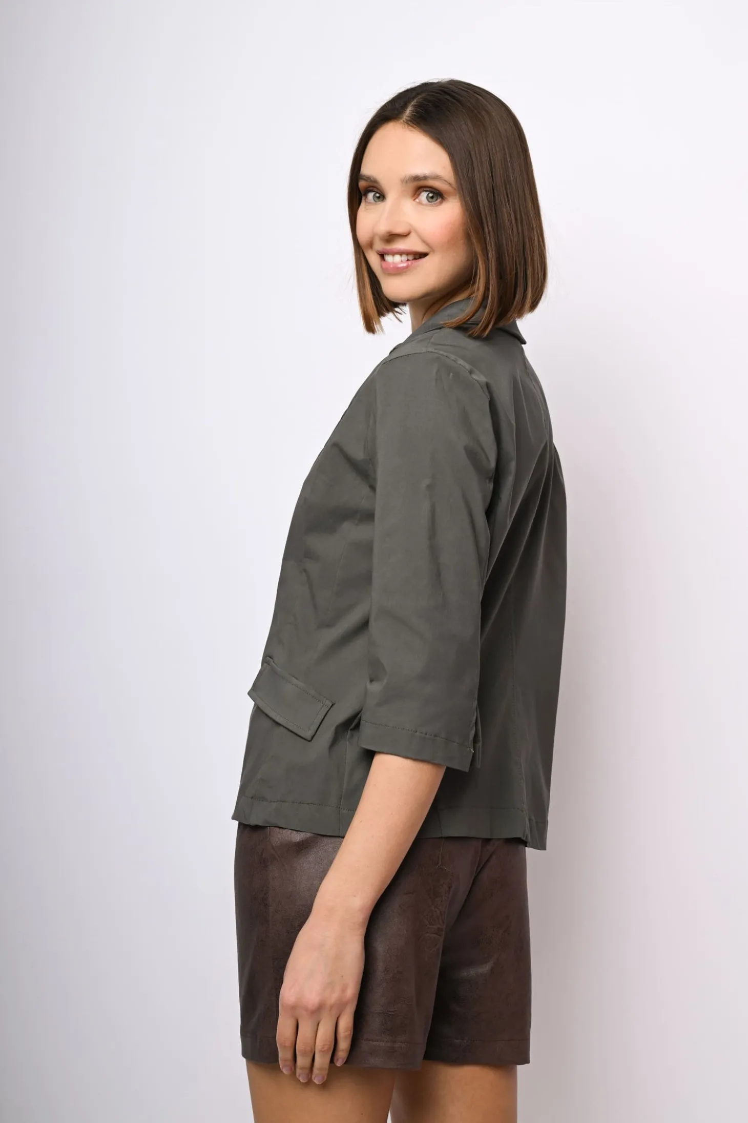 Blazer monopetto misto viscosa