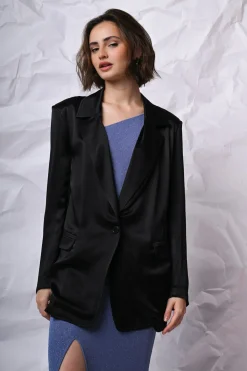Blazer oversize in raso