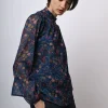 Blusa a stampa floreale boho-style