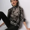 Blusa a stampa paisley