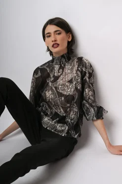 Blusa a stampa paisley