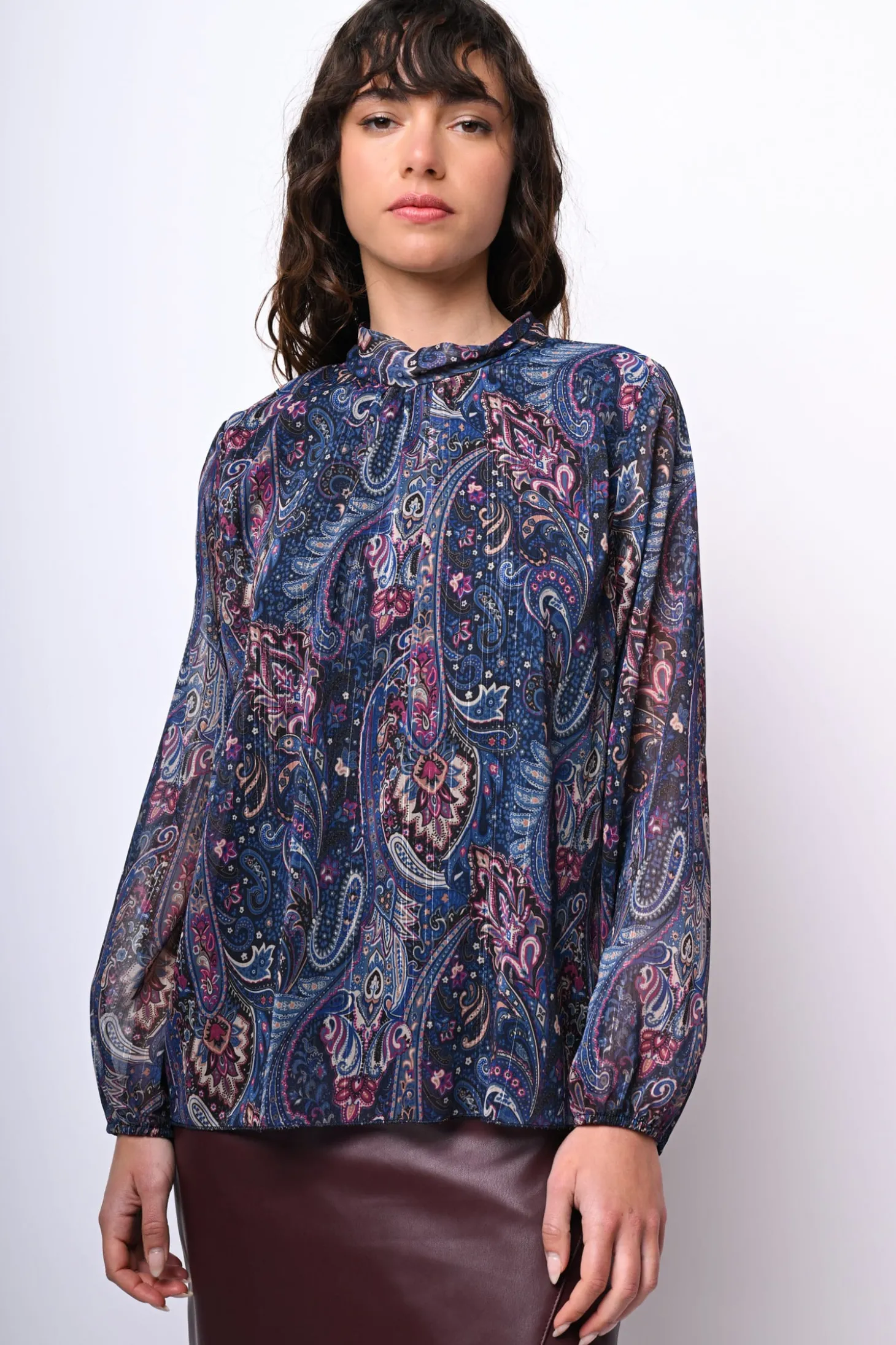 Blusa a stampa paisley