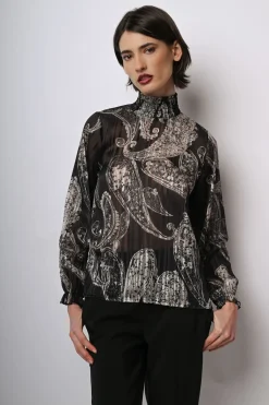 Blusa a stampa paisley