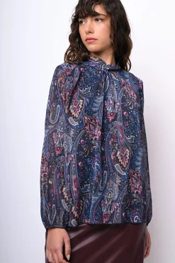 Blusa a stampa paisley