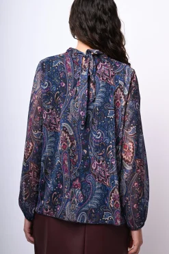 Blusa a stampa paisley