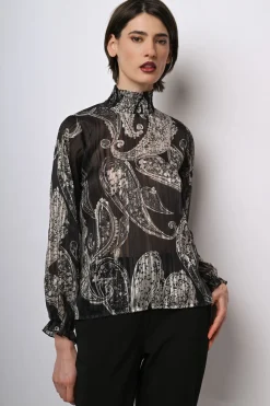 Blusa a stampa paisley