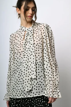 Blusa a stampa pois