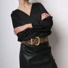 Blusa in raso con scollo incrociato