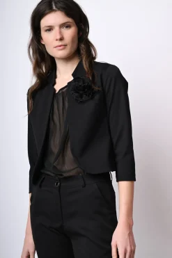 Bolero con spilla a rosa 3D