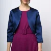 Bolero in raso con profili in lurex