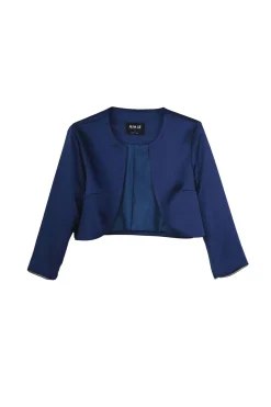 Bolero in raso con profili in lurex