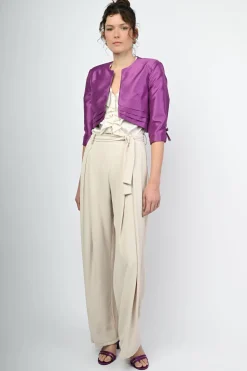 Bolero in shantung con fiocchetti