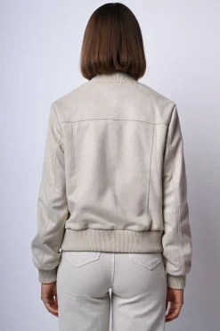 Bomber in faux suede