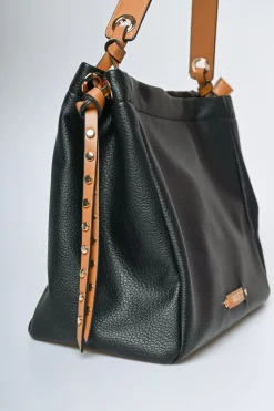 Borsa a spalla manici contrasto