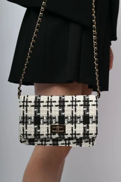 Borsa in bouclé check