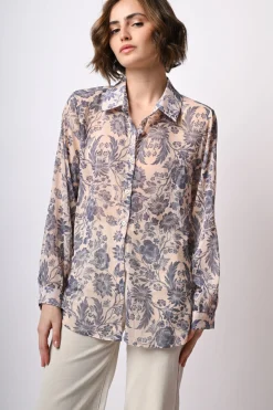 Camicia a stampa floreale Art Nouveau