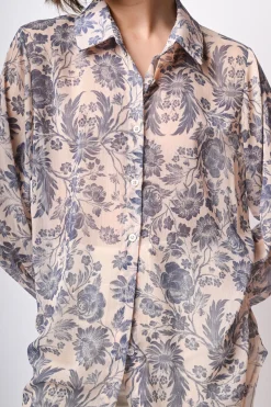 Camicia a stampa floreale Art Nouveau