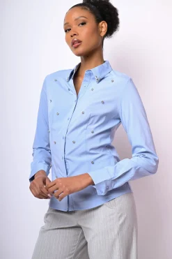 Camicia con decorazione strass
