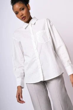 Camicia con mini borchie