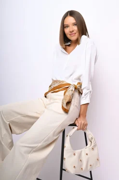 Camicia con scollo alla tunisina