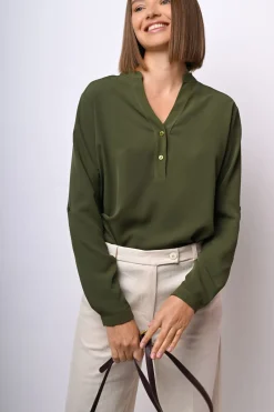 Camicia con scollo alla tunisina