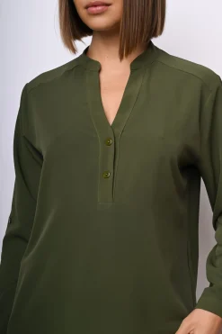 Camicia con scollo alla tunisina