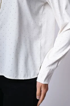 Camicia con strass all-over