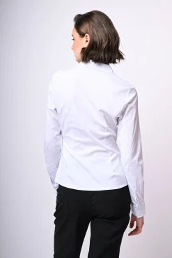 Camicia in cotone con arricciatura