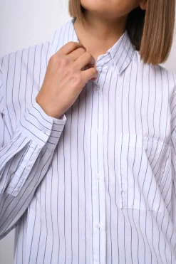 Camicia in cotone gessato