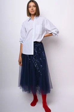 Camicia in cotone gessato