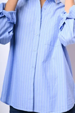 Camicia in cotone gessato