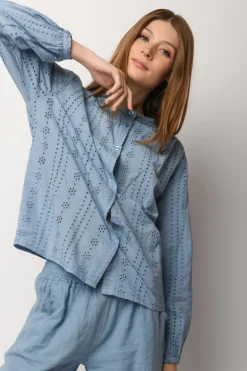 Camicia in pizzo sangallo