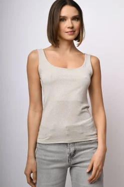 Canotta in maglia lurex
