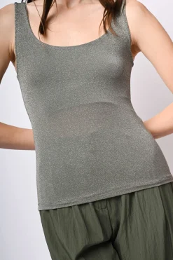 Canotta in maglia lurex